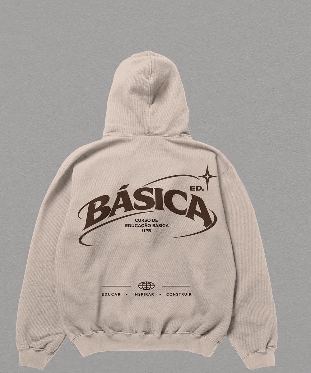 Hoodie Básica bege — costas