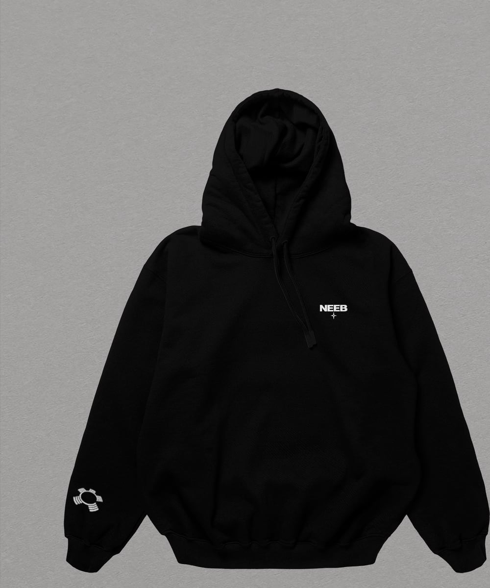 Hoodie Educação Básica preta — frente