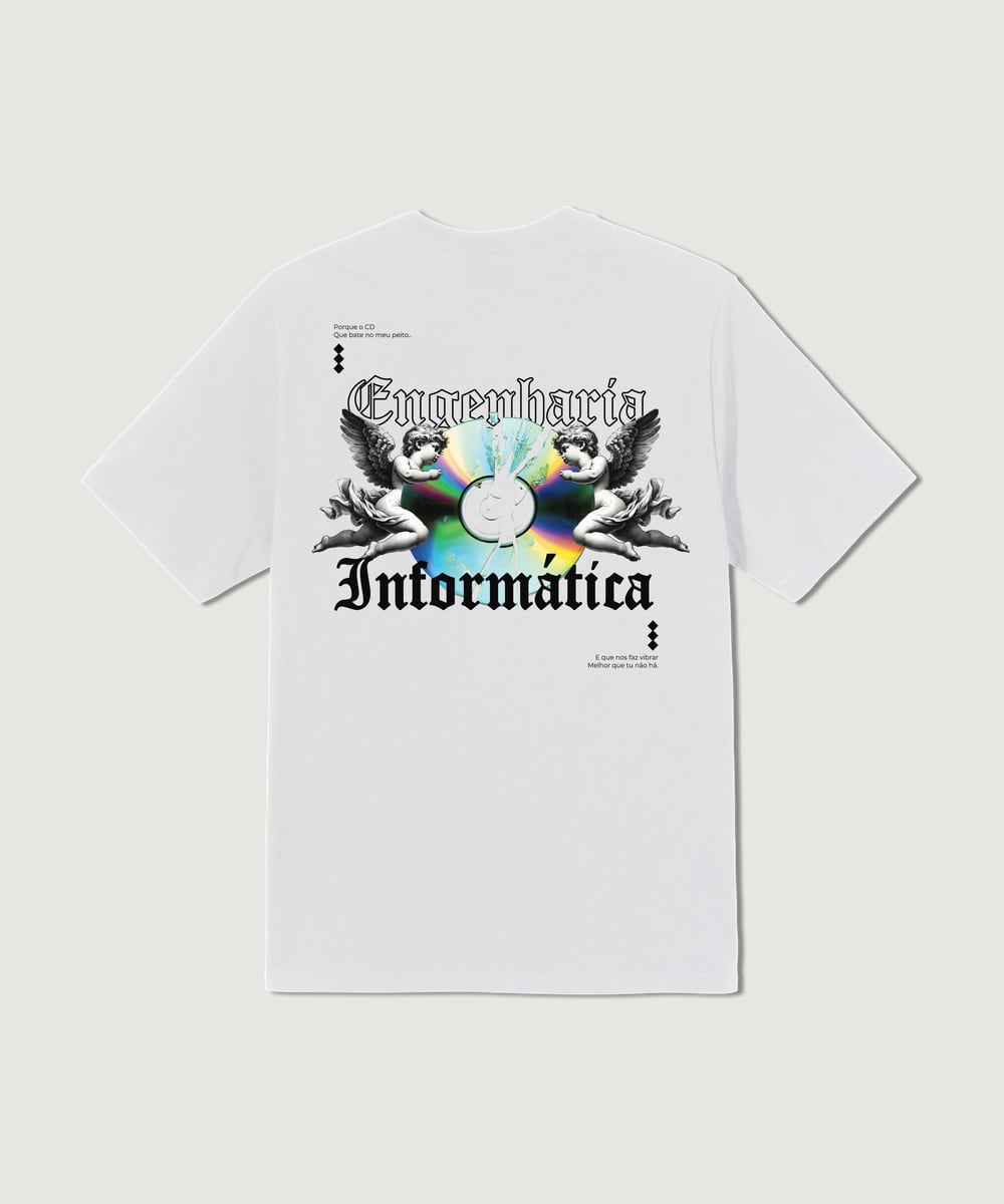 T-shirt Engenharia Informática — costas