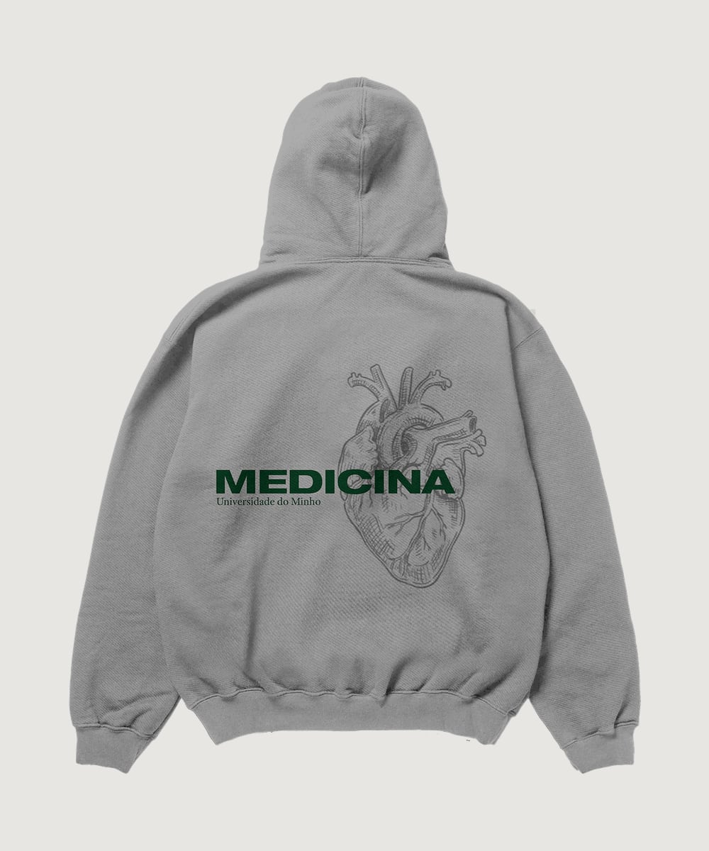 Grey Medicina hoodie — back