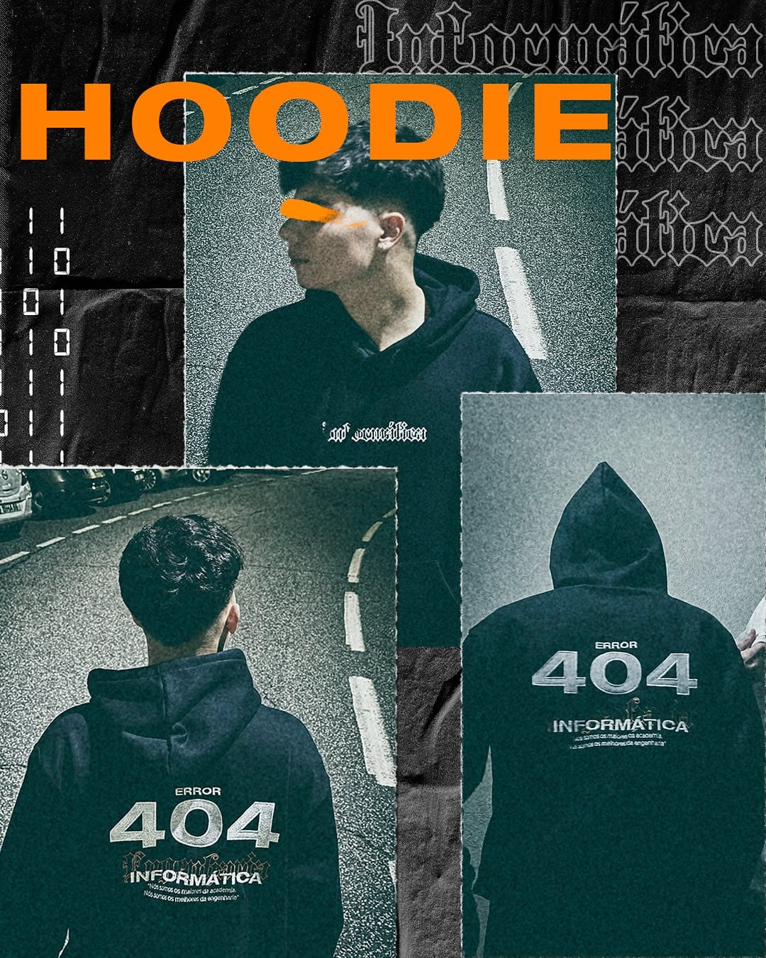 Merch carousel: 404 hoodie