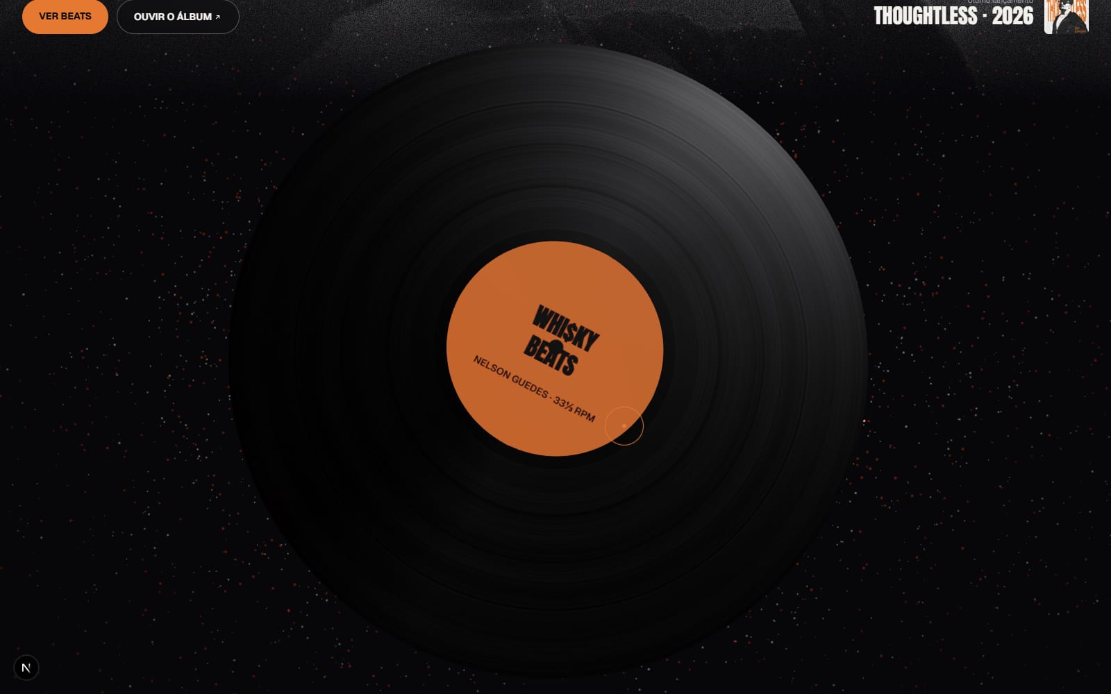 Vinil a meio do scroll